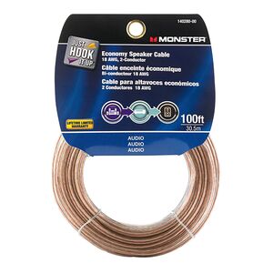 Monster 18 Awg Economy Speaker Cable Brown 100ft 140280-00 Monster 18 Awg Economy Speaker Cable Brown 100ft 140280-00